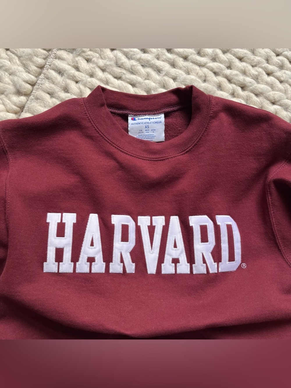 Harvard Champion Maroon Crewneck |xsmall